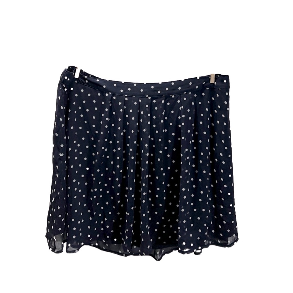 Old Navy Navy Blue Polka Dot Swing Skirt